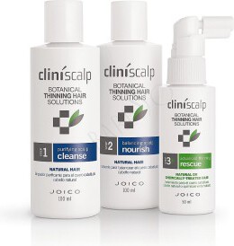 Joico Cliniscalp Advanced Thinning Rescue 3 Step Kit for Natural Hair 