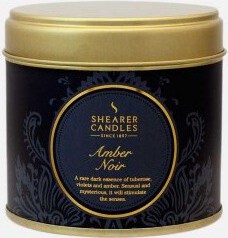 Shearer Candle In Tin Amber Noir