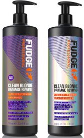 Fudge Clean Blonde Violet Toning Shampoo + Conditioner 1000ml