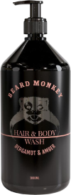 Beard Monkey Hair & body Bergamot & Amber 1000 ml