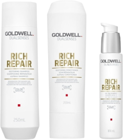 Goldwell Dualsenses Rich Repair Restoring Shampoo + Conditioner + 6 Effects Serum